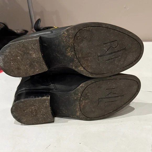 Lauren Ralph Lauren Black and Brown Over the Knee Boots - Picture 7 of 8